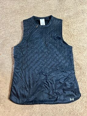 Under Armour UA Aerial Speed Pinnacle Quilted Running Vest Size Small Black Cold